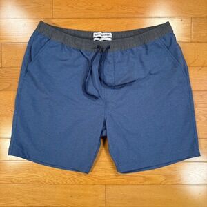 Deus Ex Machina Mens Blue Heather Board Shorts Swim Trunks XXL Elastic Waist